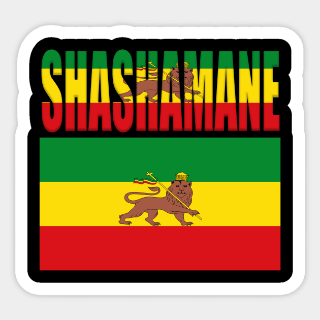 Shashamane, Ethiopia flag, Rasta, repatriation, Rastafari Sticker by alzo